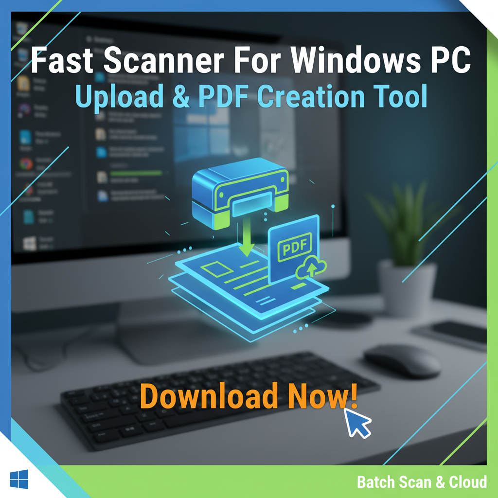 Fast Scanner For Windows PC – Upload & PDF Creation